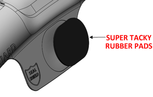 Image showing how to apply the rubber adhesive side pads